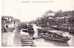 JAPON YOKOHAMA VUE DU CANAL TRAVERSANT TOUTE LA VILLE  (verso Chemin De Fer Du Nord Voir Scan) - Yokohama