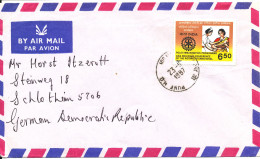 India Air Mail Cover Sent To Germany 25-11-1987 Single Topic Stamp ROTARY - Luchtpost