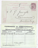 Belgien Kohle Bergbau1907, Charbonnage De...-Zudruck Auf 10 C. Ganzsache. #976 - Other & Unclassified