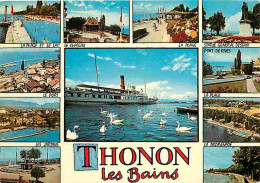 74 - Thonon Les Bains - Multivues - Bateaux - CPM - Voir Scans Recto-Verso - Thonon-les-Bains