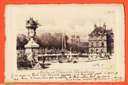 37360 / ⭐ PARIS VI Jardin Et Palais Du LUXEMBOURG Carte Papier Parcheminé 1890s  N°22 - District 06
