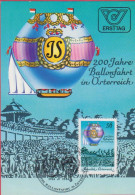 Ö 1984- Maximumkarte - Mi:1787 (10) , 200 Jahre Ballonfahrt In Österreich , SST 1150 Wien - Maximumkarten (MC)