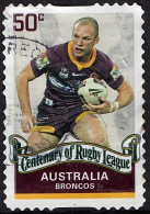 AUSTRALIA 2008 QEII 50c Multicoloured, Centenary Of Rugby League-Broncos Self Adhesive FU - Gebruikt