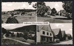 AK Wünnenberg I. Westf., VW Bully Am Gemischtwarenladen, Strassenpartie, Blick Auf Den Fluss  - Bad Wuennenberg