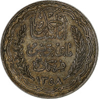 Tunisie, Ahmad Pasha Bey, 20 Francs, 1939, Paris, Argent, TTB+, Lecompte:371 - Tunisia