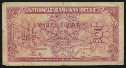 BILLET 5 FRANCS 1943    ZIE AFBEELDINGEN - 5 Francos