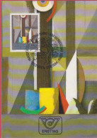 Ö 1984- Maximumkarte - Mi:1793 (3) , Moderne Kunst In Österreich - Fenster , Gemälde Von Karl Korab , SST 1150 Wien - Cartes-Maximum (CM)