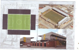 ENGLISH FOOTBALL LEAGUE STADIUM MEADOW LANE HOME OF NOTTS COUNTY  F.C. CARD NO FST 17 - Stades