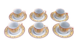 6 Tasses / Soucoupes à Café  Porcelaine Orialis - Tasses