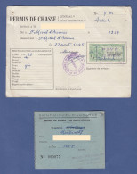 PERMIS ET CARTE DE CHASSE - SAINT MICHEL D'AURANCE - ARDECHE -1955 - Cartes De Membre