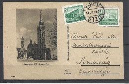 Hungary, Pictured Card With Mathias Church,1955. - Andere & Zonder Classificatie