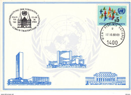 NATIONS UNIES 1980  LÜBECK TRAVEMÜNDE CARTE Yvert 5 - Briefe U. Dokumente