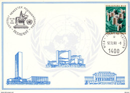 NATIONS UNIES 1980  BUDAPEST CARTE Yvert 6, Michel 5 - Briefe U. Dokumente