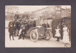 Carte Photo Chatel Sur Moselle Membres Societe Theatrale Theatre Voiture De Dietrich ( Bugatti ?) Friederich Antoine - Chatel Sur Moselle