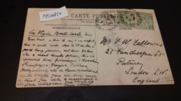 MONTE CARLO VUE PRISE DES JARDINS DU CASINO VERS ROQUEBRUNE LL No.129 TO FELLOWES 21 FANTHORPE STREET PUTNEY LONDON S.W - Postmarks