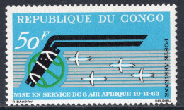 1102 - Congo 1963 - "Air Afrique" And Inauguration Of "DC-8" - MNH Set - Neufs