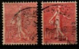 FRANCE    -   1903 .   Y&T N° 129 Oblitérés  Nuances. - 1903-60 Semeuse A Righe