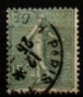 FRANCE    -   1903 .   Y&T N° 130 Oblitéré  Paris - 1903-60 Semeuse Lignée