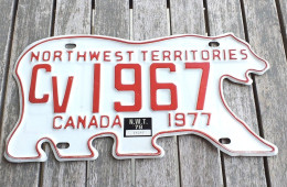 Targa Auto Vintage Canadian Northwest Territoires Anno 1977/1978 Originale Rara - Plaques D'immatriculation