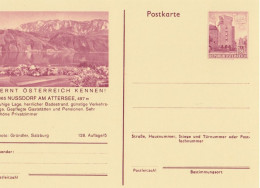 Österreich Bild-Postkarte (Ganzsache) 128/5: 4865 NUSSDORF Am Attersee, Salzkammergut, 1973 - Briefkaarten