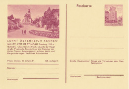 Österreich Bild-Postkarte (Ganzsache) 128/11: 5621 ST.VEIT IM PONGAU, Hauptplatz, 1973 - Briefkaarten