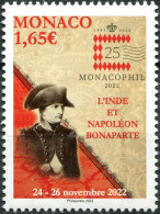 Monaco 2022. MONACOPHIL 2022: Napoleon And India (MNH OG) Stamp - Unused Stamps