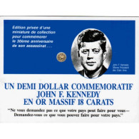 ÉTATS UNIS - 1/2 DOLLAR COMMÉMORATIF - JOHN F.KENNEDY - OR MASSIF 18 CARATS - 1964-…: Kennedy