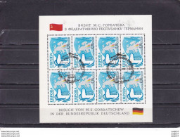 URSS - MI 5955KB - 1989 EUROPE: OUR COMMON HOME (GORBACIOV VISIT TO FEDERAL GERMANY Used - Usados