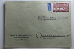 Fr. Zone Rheinland-Pfalz 50 Auf Brief Als Einzelfrankatur Notopfer Berlin #BA480 - Rhénanie-Palatinat
