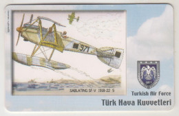 TURKEY - Sablating SF-V 1918-22 (Aircraft) ,Chip:GEM5 (Red),  Tirage 275,000 , 50 U,used - Turkey