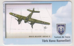 TURKEY - Bristol Beaufort 1943-46 (Aircraft) ,Chip:GEM5 (Red),  Tirage 200,000 , 50 U ,used - Turkey