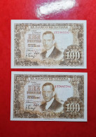 PAREJA CONSECUTIVA* BILLETE 100 PESETAS 1953 EBC / AUNC SPAIN BANKNOTE *COMPRAS MULTIPLES CONSULTAR - 100 Pesetas