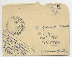 LETTRE FM MAL OUVERTE POSTE NAVALE 17.4.1957 + MENTION DEPOT TOULON VAR PASSAGER ZEPHYRINE EN PARTANCE INDOCHINE - Poste Navale