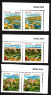 2024- Tunisia - Innovative Agricultural Systems - Fruits & Vegetables - Pair - Complete Set 3v.MNH** Dated Corner - Autres & Non Classés