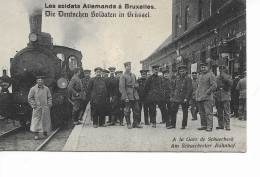 Scharbeek  Les Soldats Allemands A Bruxelles - Cercanías, Ferrocarril