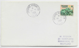 TAAF TERRES AUSTRALES 10FR SEUL LETTRE COVER ARCIPEL KERGUELEN 30.11.1960 TO ECOSSE - Covers & Documents
