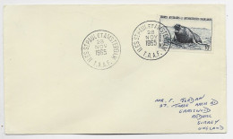 TAAF TERRES AUSTRALES 8FR  SEUL LETTRE COVER ILES ST PAUL 28 NOV 1955 T.A.A.F TO ENGLAND - Covers & Documents