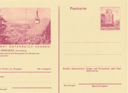 Österreich Bild-Postkarte (Ganzsache) 129/4: BREGENZ, Vorarlberg, Pfänder-Seilbahn, 1973 - Briefkaarten