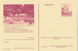 Österreich Bild-Postkarte (Ganzsache) 129/2: BAD FISCHAU, NÖ, Thermalbad, 1973 - Briefkaarten
