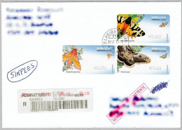 Portugal Stamps 2017 - Butterflies - ATM Labels - Returned To Sender - Usado