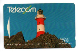 Phare Lighthouse  Télécarte Nouvelle Zélande Phonecard (salon 654) - Neuseeland