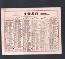 Calendrier 1949 Non Publicitaire    (voir La Description) (PPP47653) - Small : 1941-60