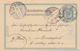 Österreich Monarchie. Postkarte (Ganzsache) Aus OLMÜTZ-OLOMOUC Nach Budepest, 1901 - Briefkaarten