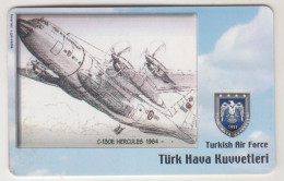 TURKEY - C-130E Hercules 1964- (Aircraft) ,Chip:GEM5 (Red),  Tirage 200,000 , 50 U ,used - Turquie