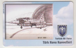 TURKEY - NF-5A 1989 (Aircraft) ,Chip:GEM5 (Red),  Tirage 225,000 , 100 U ,used - Turquie