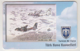 TURKEY - CN-235 CASA 1992 (Aircraft) ,Chip:GEM5 (Red),  Tirage 200,000 , 100 U ,used - Turkey