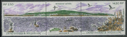 Saint-Pierre & Miquelon:Unused Stamps Strip Birds And Fishermen, 1991, MNH - Albatrosse & Sturmvögel