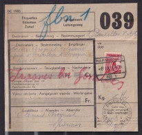 BELGIUM. 1939/Harmignies, Packet Recepit/half Stamp Franking. - Documenten & Fragmenten