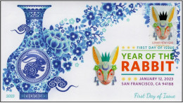 USA 2024 New Year Of Rabbit, Zodiac,Astrology,Mythical Creature, Digital Label FDC,San Fransico, Cover (**) - Cartas & Documentos