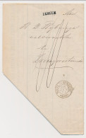 Bergum - Trein Takjestempel Harlingen - Winschoten 1871 - Lettres & Documents